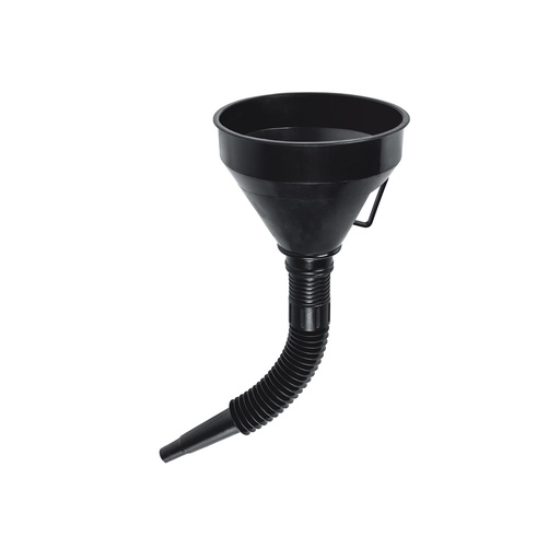 [T11207] Embudo plástico 500 ml, cuello flexible con filtro, Truper