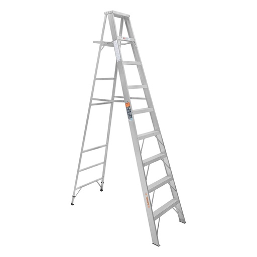 [T10469] Escalera de tijera 100% aluminio tipo ll 8 peldaños, Truper