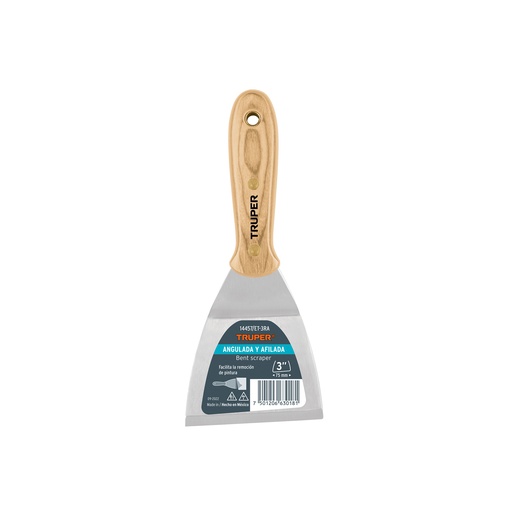 [T14457] Espátula afilada y angulada 3' con mango de madera, Truper - Pag 156