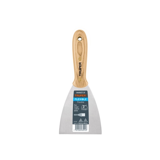 [T14449] Espátula flexible 3' con mango de madera, Truper - Pag 156