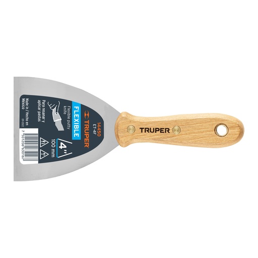 [T14450] Espátula flexible 4' con mango de madera, Truper - Pag 156