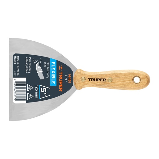 [T14451] Espátula flexible 5' con mango de madera, Truper - Pag 156