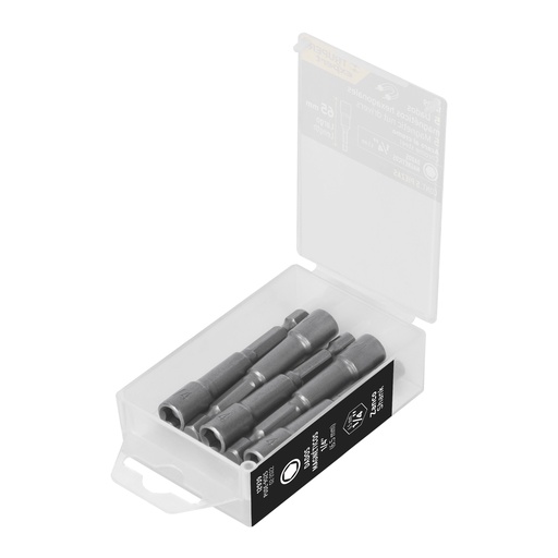 [T12939] Estuche con 5 dados magnéticos de 1/4' largo 2-1/2', Expert - Pag 329