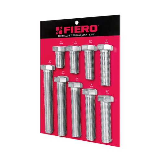 [T55904] Exhibidor Fiero con tornillos tipo máquina, 3/4' - Pag 625