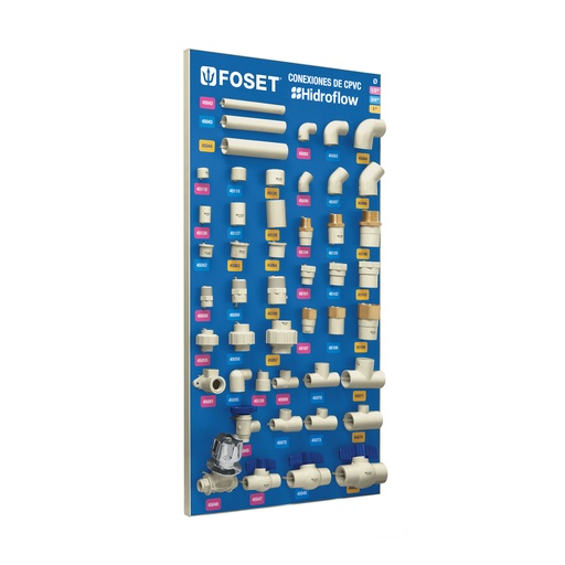 [T55787] Exhibidor con conexiones de CPVC, Foset - Pag 619