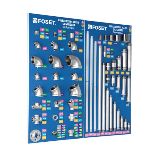 [T55783] Exhibidor con conexiones de acero galvanizado, Foset - Pag 619