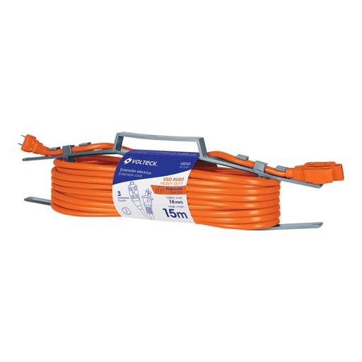 [T48048] Extensión eléctrica de uso rudo 15 m 2x16 AWG, Volteck - Pag 553