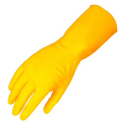 [A800611] Guantes de latex para limpieza chicos - amarillos