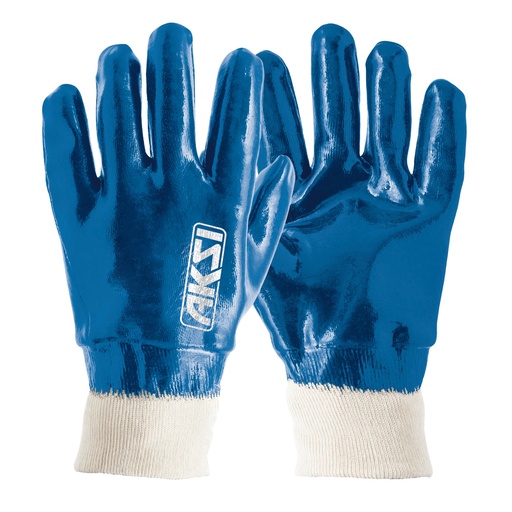 [A103720] Guantes textiles con recubrimiento de nitrilo con puño tejido