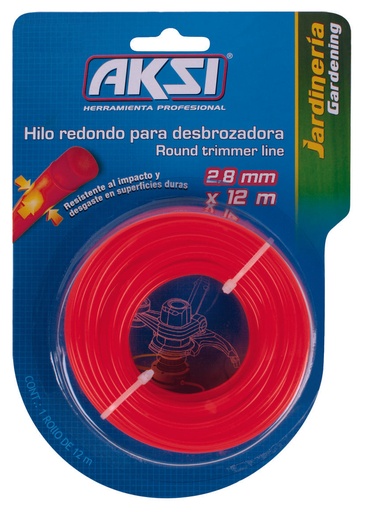 [A107304] Hilo redondo para desbrozadora de 0.105" - 2.7 mm