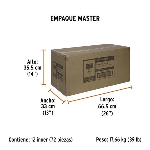 [T15326] Imán extensible, flexible de acero con LED, 3 kg, Truper - Pag 26