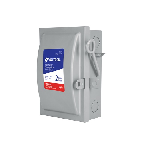 [T46020] Interruptor de seguridad 2 polos, 30 A, Volteck - Pag 418
