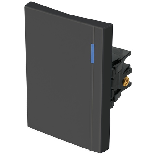[T47987] Interruptor sencillo 3 módulos, línea Española, color negro