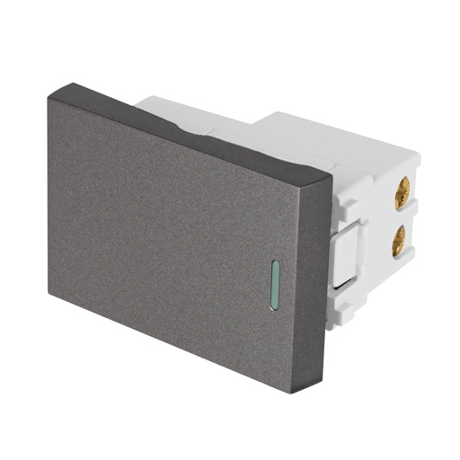 [T47821] Interruptor sencillo acero inox de 1.5 módulos, línea Lisboa - Pag 402