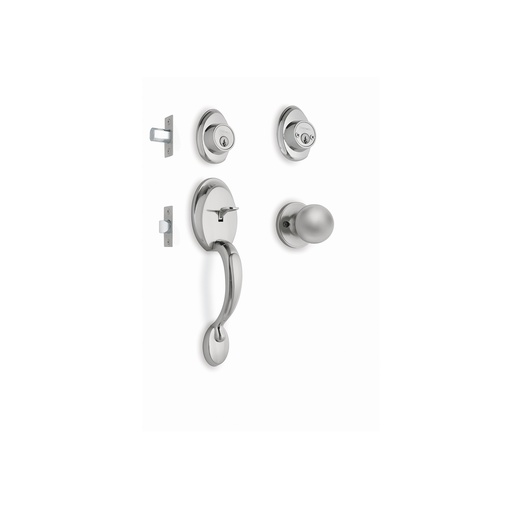 [T23674] Jaladera, perilla y cerrojo llave, cromo mate, Hermex Basic - Pag 590