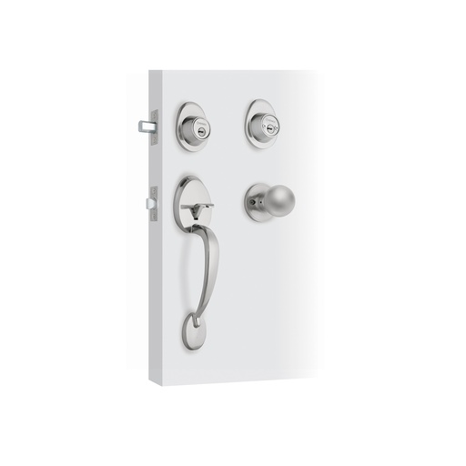 [T43024] Jaladera, perilla y cerrojo llave-llave, cromo mate, Hermex - Pag 590