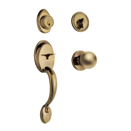 [T23673] Jaladera, perilla y cerrojo mariposa, latón antiguo, Basic - Pag 590