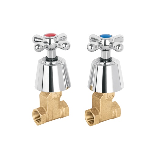 [T49796] Juego 2 llaves de empotrar, roscables tipo cruceta, Aqua - Pag 476