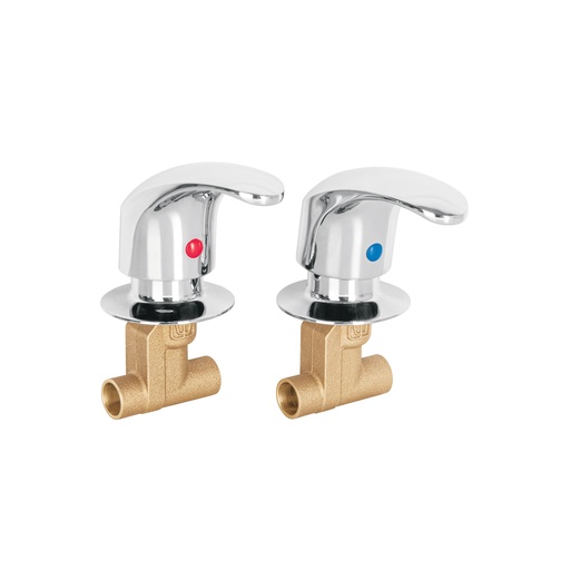 [T49799] Juego 2 llaves de empotrar, soldable tipo palanca, Aqua - Pag 476