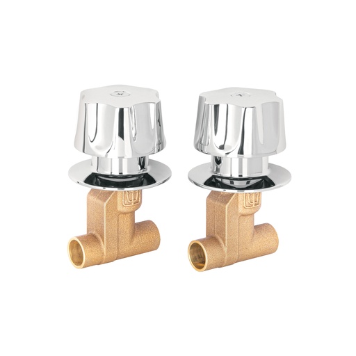 [T49249] Juego 2 llaves empotrar, regadera, soldables, cubo, Basic - Pag 472