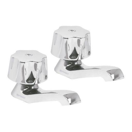 [T49234] Juego 2 llaves individuales para lavabo, manerales metálicos - Pag 470