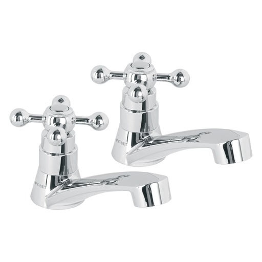 [T48384] Juego 2 llaves para lavabo, ABS, manerales cruceta, Basic - Pag 472