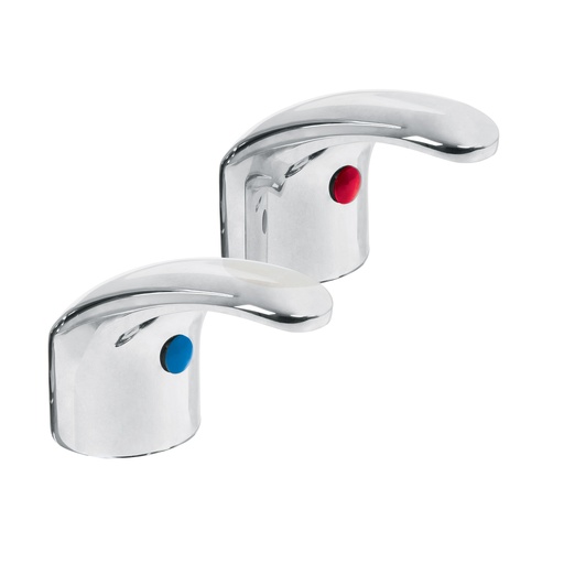 [T49781] Juego 2 manerales tipo palanca para lavabo, Foset Aqua