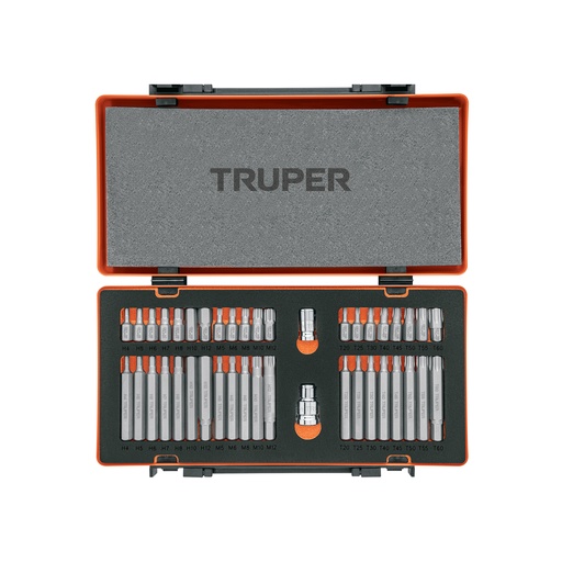 [T17809] Juego 42 puntas 1/2' y 3/8' de 75 y 30 mm estuche metálico - Pag 244