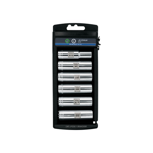 [T14175] Juego 6 dados largos cuadro 1/2' mm, Truper - Pag 119