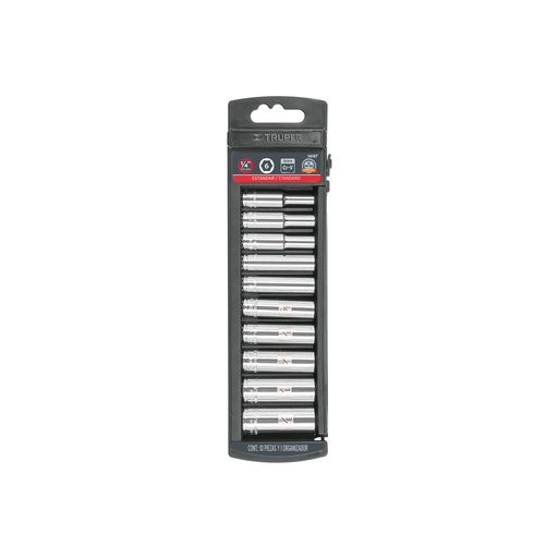 [T14167] Juego de 10 dados largos cuadro 1/4' std, Truper - Pag 116