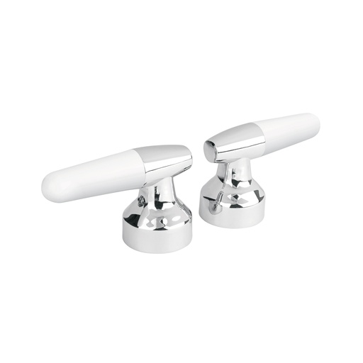 [T49214] Juego de 2 manerales ABS/metal tipo cono para lavabo, Basic
