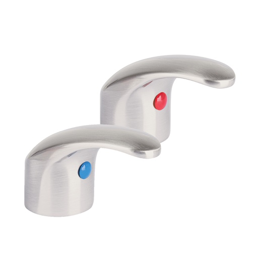 [T45715] Juego de 2 manerales de palanca para lavabo, satín, Aqua