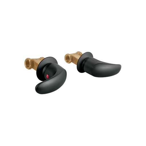 [T49629] Juego de 2 manerales grandes palanca, negro mate, Foset Aqua - Pag 476