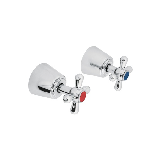 [T49785] Juego de 2 manerales grandes, cruceta, cromo, Foset Aqua - Pag 476