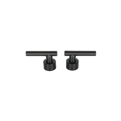 [T46868] Juego de 2 manerales para mezcladora, palanca, negro, Tubig