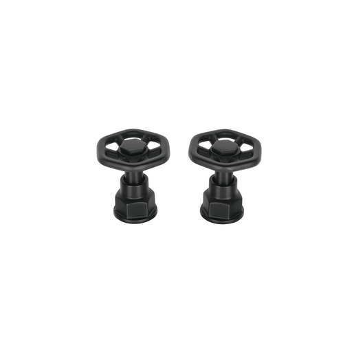[T46871] Juego de 2 manerales para mezcladora, volante, negro, Tubig