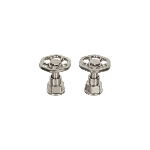 [T46870] Juego de 2 manerales para mezcladora, volante, satín, Tubig