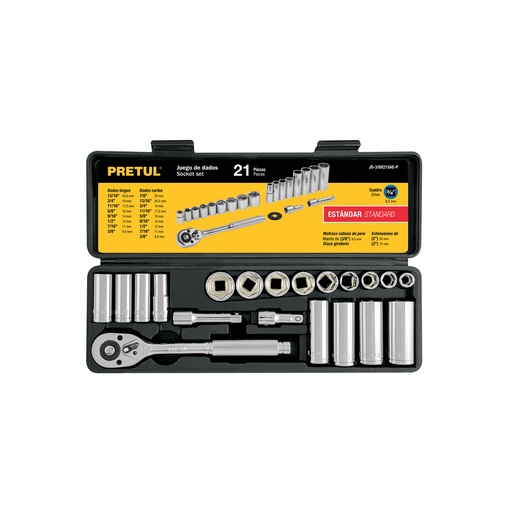 [T21187] Juego de 21 herramientas 3/8' std para mecánico, Pretul - Pag 250
