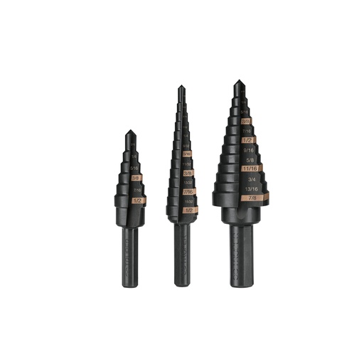 [T100988] Juego de 3 brocas escalonadas de óxido negro, Truper - Pag 58