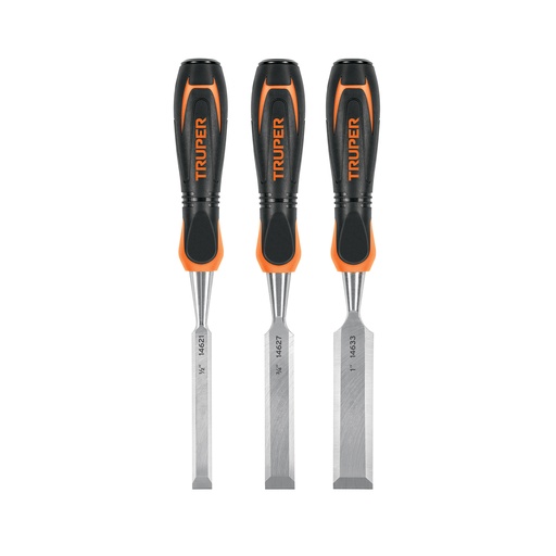 [T17759] Juego de 3 formones mango Comfort Grip, Truper - Pag 165