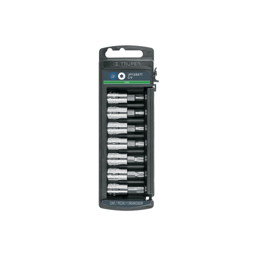 [T14171] Juego de 7 dados cuadro 3/8' punta torx, Truper - Pag 117