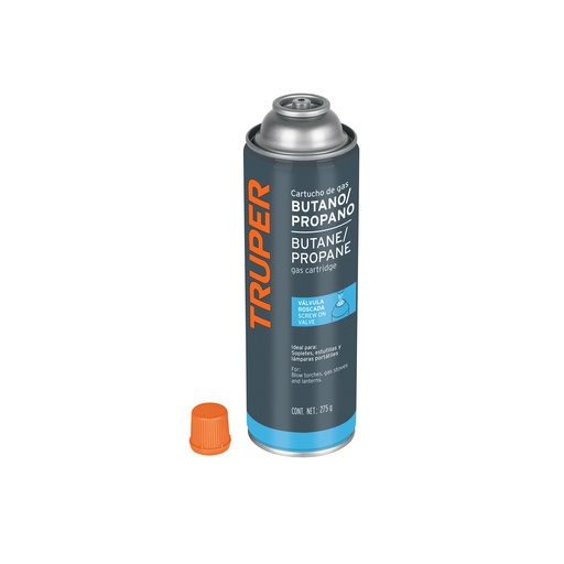[T11915] Lata de gas con válvula roscada de 275 g, Truper - Pag 377