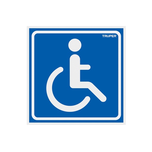 [T18479] Letrero 'Exclusivo personas con discapacidad',19x19cm - Pag 362