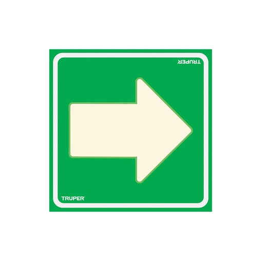 [T18433] Letrero de señalización 'FLECHA', 19 x 19 cm, Truper - Pag 362