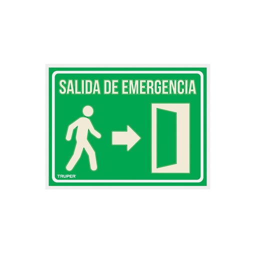 [T18348] Letrero de señalización 'SALIDA DE EMERGENCIA', 21 x 28 cm - Pag 362