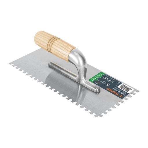 [T15410] Llana 11' dentado cuadrado 1/4', 6 remaches, mango madera - Pag 210