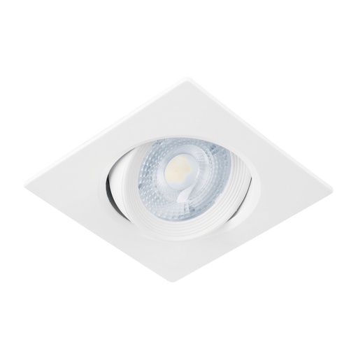 [T46947] Luminario de LED 5 W empotrar cuadrado blanco spot dirigible