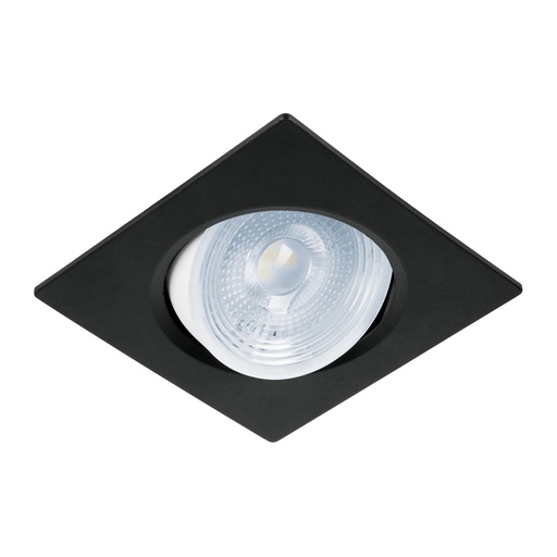 [T46948] Luminario de LED 5 W empotrar cuadrado negro spot dirigible
