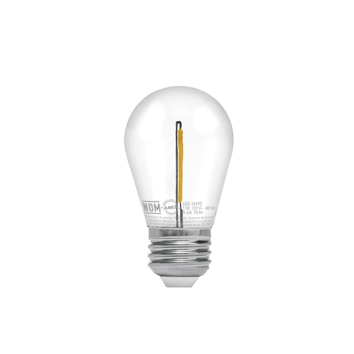 [T48452] Lámpara LED S14 con filamento 1 W luz cálida, caja, Volteck - Pag 444