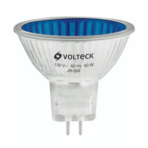[T47249] Lámpara de halógeno azul 50 W tipo MR16 en caja, Volteck